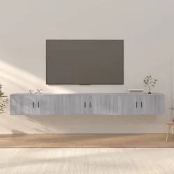 Zidni TV ormarići 3 kom boja sivog hrasta sonome 100x34,5x40 cm