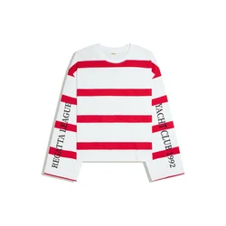 Bershka Majica rdeča / črna / bela