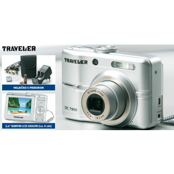 TRAVELER digitalni fotoaparat, 7 mpix + SD 512MB + polnilec + torbica