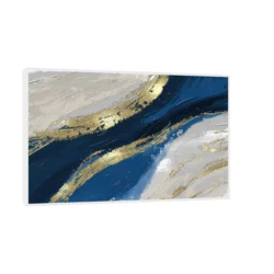 Canvas Slika na platnu Zlatna linija 125x75cm, Sa ramom, Beli