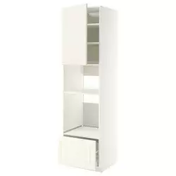 METOD / MAXIMERA Visoki element za ugradne uređaje, bela/Bodbyn prljavobela, 60x60x220 cm