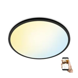 WiZ - prigušiva LED plafonska svetiljka SUPERSLIM LED/22W/230V crna Wi-Fi