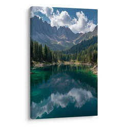 Slika mirna pokrajina z gorami - 40x60