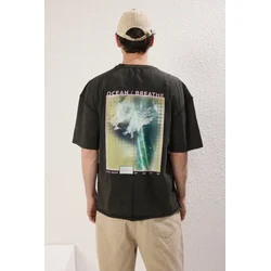 Trendyol Muška majica Tmnss25Ts00101, Crna