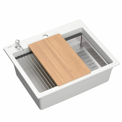 granitni umivalnik KURT 110 WORKSTATION White