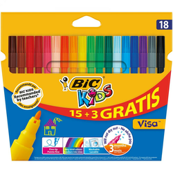 BIC Visa Kids Flomasteri 15+3