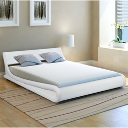 VIDAXL zviti posteljni okvir (140x200cm), bel