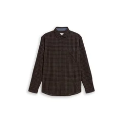 TOM TAILOR Srajca temno rjava/črna/bela