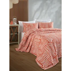 Lessentiel Maison Set posteljina Line Art, 160x230 cm, Crveni