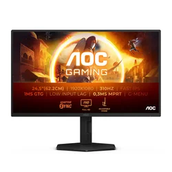 AOC Gaming monitor 25G4SXU, 24.5, FHD 1920 × 1080, 310 Hz