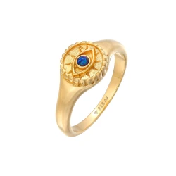 ELLI Prstan Evil Eye modra/zlata