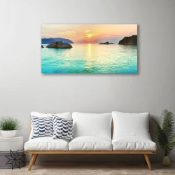tulup.si Slika na platnu Sun rocks sea landscape 100x50 cm