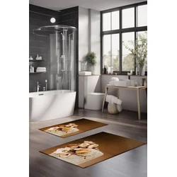 Lessentiel Maison Set prostirki za kupatilo CT-5368, 2 Komada, Smeđa