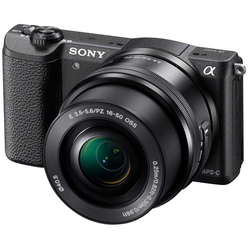 SONY set za D-SLR fotoaparat Alpha 5100 (16-50mm objektiv), črn