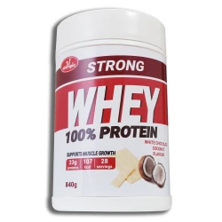 Olympic Protein Strong Whey 100%, Bela čokolada, kokos, 840g