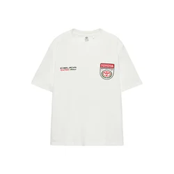 Pull&Bear Majica jelka/živo rdeča/bela