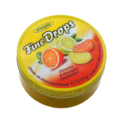 Woogie Fine Drops z okusom pomaranče in limone 175g
