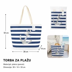KMT Torba za plažu, Plava