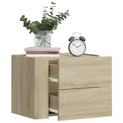 Vidaxl Stenska nočna omarica sonoma hrast 45x30x35 cm