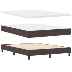 vidaXL vidaXL Box Spring postelja z vzmetnico Temno rjava 140x200 cm Tkanina, (22051199)