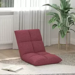 Podesivi podni naslonjač Vinska crvena Tkanina