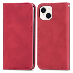 Rdeča Elegantna Flip torbica (iPhone 15 Plus)