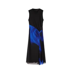 Desigual Obleka modra/črna