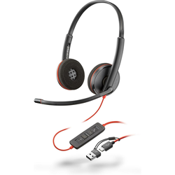 Slušalke Poly Blackwire 3220, adapter USB-C/A, stereo
