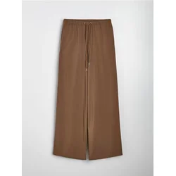 Sinsay - Wide leg pantalone sa mešavinom viskoze - braon