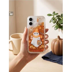Sinsay - Maska za iPhone 16 sa printom duha i šljokicama - mandarine