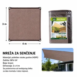 KMT Tenda, 3x4 m, Braon