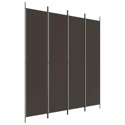 Vidaxl Paravan 4-delni rjav 200x220 cm blago