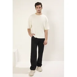 Trendyol Muška majica Tmnss25Ts00078, Krem