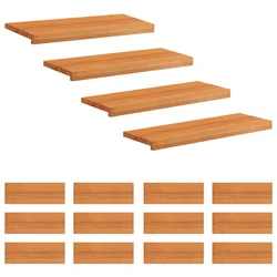 Vidaxl Stopnice 16 kos 80 x 25 x 2 cm Svetlo rjava Trda bukovina