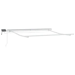 Okvir tende S LED lampica Bijelo 350 x 250 cm Aluminij