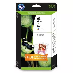 HP 62 Ink Cartridge Combo 2-Pack (N9J71AE)