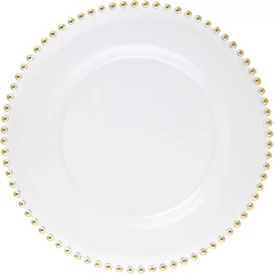 LE COQ Helios plitev krožnik, o: 215 mm, zlat, biserni rob (6 kos)