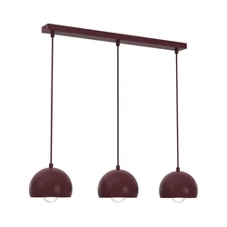 Luster na sajli SOOL 3xE27/15W/230V bordo