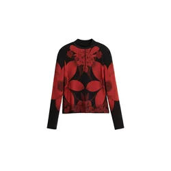 Desigual Majica rdeča/črna