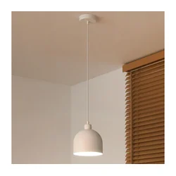 Duolla - Luster na sajli IRONLINE 1xE27/15W/230V prečnik 17 cm, bela