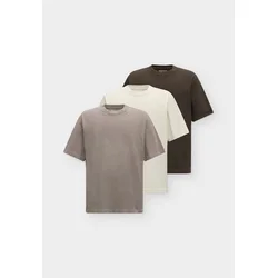 Abercrombie & Fitch Majica kremna/temno bež/temno rjava