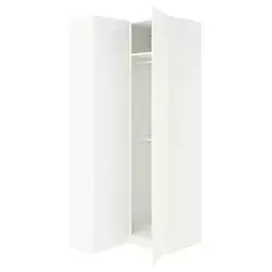 PAX / FORSAND Ugaoni garderober, bela/bela, 111/88x236 cm