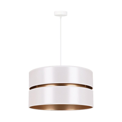 Duolla - Luster na sajli DUO 1xE27/15W/230V prečnik 40 cm bela/zlatna