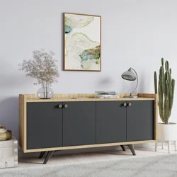 Wallity Komoda Piran 150x75x40cm Antracit-Hrast