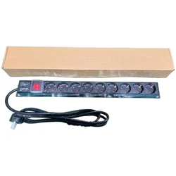 ExeLink Razvodni PDU panel za rack 19 in, sa 9 uticnih mesta, kabl 2m (aluminijum)