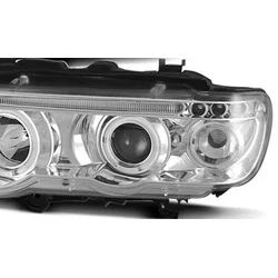 OEM Kristalni farovi Angel Eyes BMW X5 (99-03), Hrom