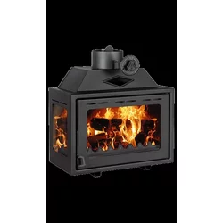 PRITY Ugaoni kamin na drva, O levi/desni, 10 kW, Crni
