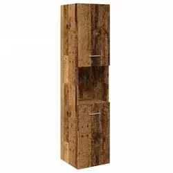 Kupaonski viseći ormarić staro drvo 30x30x130 cm
