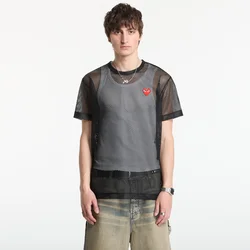 Majice Comme des Garçons PLAY T-Shirt Red Emblem Black S