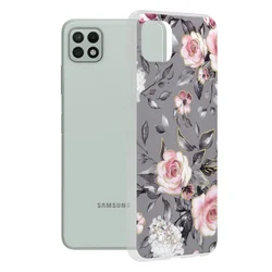 Techsuit Marble Series maska za Samsung Galaxy A22 5G Bloom of Ruth Gray